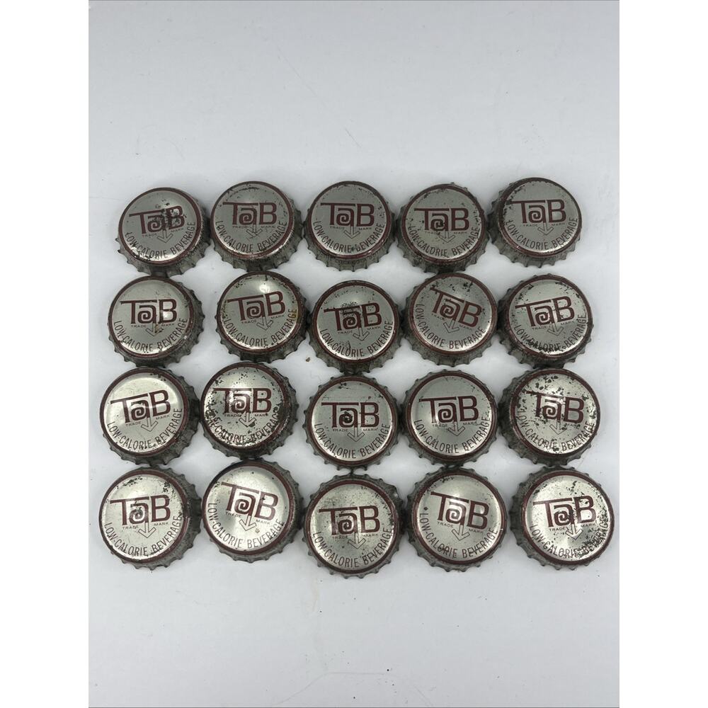 20 Vintage TAB Soda Pop Caps W/cork Collection